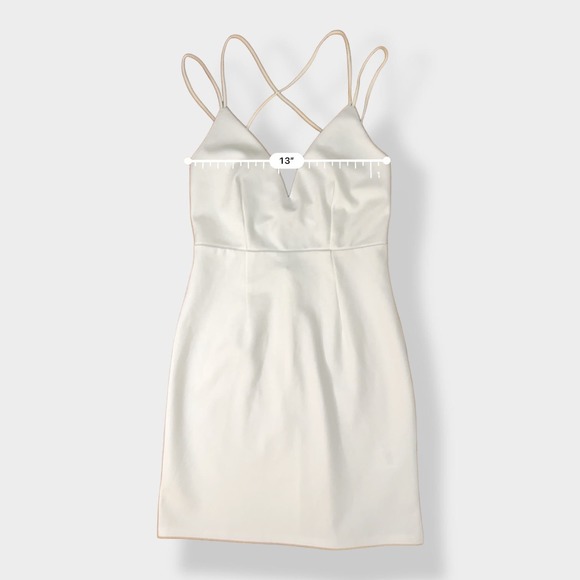 Tobie Bodycon‎ White Open Back Mini Dress Size S - Picture 3 of 7